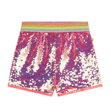 Billieblush Solid Color Shorts With Fuchsia Sequins For Girls