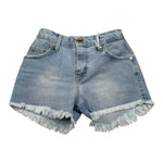 Lu Lu By Miss Grant Short In Denim tinta unita con Elastico In Vita Azzurro per Bambina LL3376 AZZURRO LU LU BY MISS GRANT 