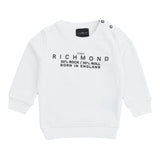 John Richmond Felpa Girocollo Tinta Unita con Stampa per Neonato RIA24035FE BIANCO JOHN RICHMOND 