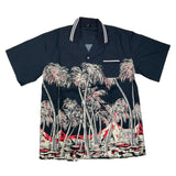 N°21 Black Floral Print Half Sleeve Shirt For Boys