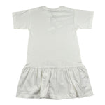 Moschino Abito Mezza Manica Tinta Unita con Stampa per Bambina HDV0HK BIANCO MOSCHINO 