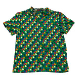 Philosophy T-Shirt Solid Color With Green Hearts Pattern For Girls