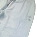 Juicy Couture Pantalone In Velluto Tinta Unita per Bambina JB6744 AZZURRO JUICY COUTURE 