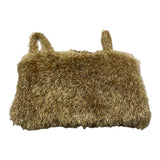 Dou Dou Top Solid Color Straps In Gold Straw For Girls