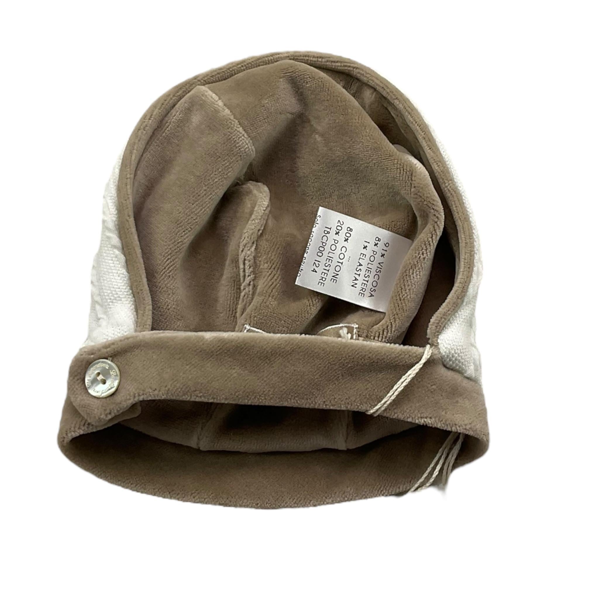 LA STUPENDERIA cappello bicolore con bottoni Bianco per Neonato TBCP00X BIANCO LA STUPENDERIA 