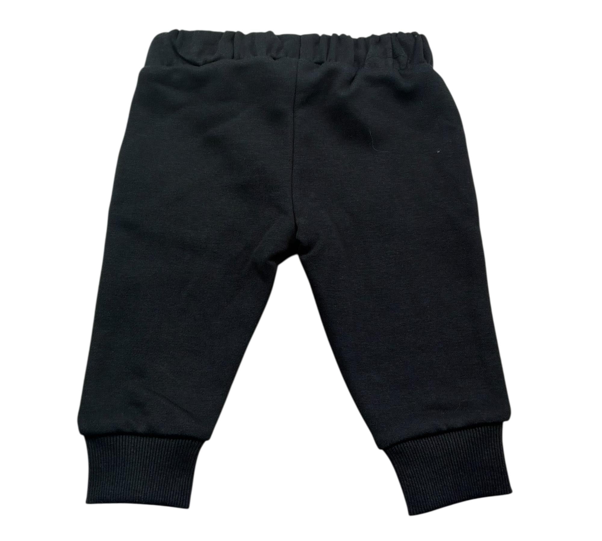 John Richmond Pantalone Tuta Tinta Unita con Logo per Neonato RIP26033PA NERO JOHN RICHMOND 