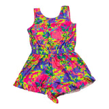 Mefui Solid Color Short Romper with Pink Pattern for Baby Girls