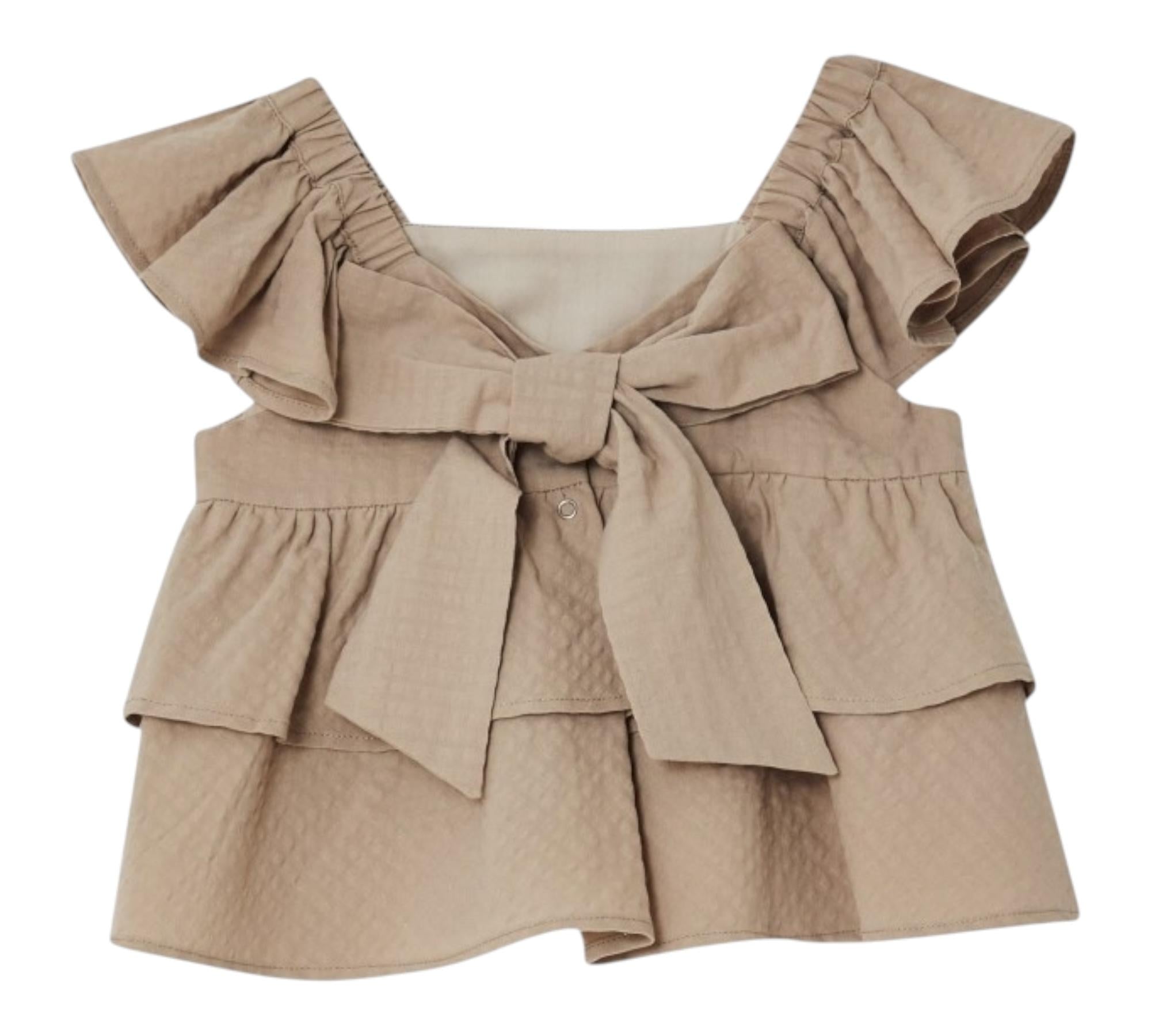 Liu Jo Top Giromanica Tinta Unita per Neonata KA5140N BEIGE LIU JO 