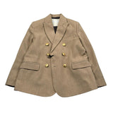 Daniele Alessandrini Giacca Tinta Unita Doppiopetto per Bambino 1235J00102 BEIGE DANIELE ALESSANDRINI 
