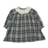 Tartine Et Chocolat Long Sleeve Dress With Blue Collar For Baby Girl