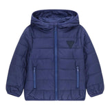 Guess Giubbino Tinta Unita con Cappuccio per Bambino H4BT03WCFM0J BLU GUESS 