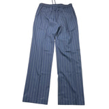 Paolo Pecora Plain Trousers With Blue Striped Pattern For Boys