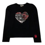 CANADA HOUSE shirt girocollo tinta unita con stampa paillettes Nero per Bambina 24481021 NERO CANADA HOUSE 