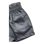 EMC short in ecopelle tinta unit con elastico in vita Nero per Bambina BZ7108 NERO EMC 