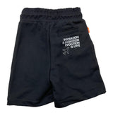 Suns Bermuda In Tiger Fleece Plain With Black Contrast Print For Boys