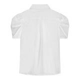 DSQUARED2 camicia mezza manica tinta unita cn logo Bianco per Bambina DQ1523 BIANCO DSQUARED2 