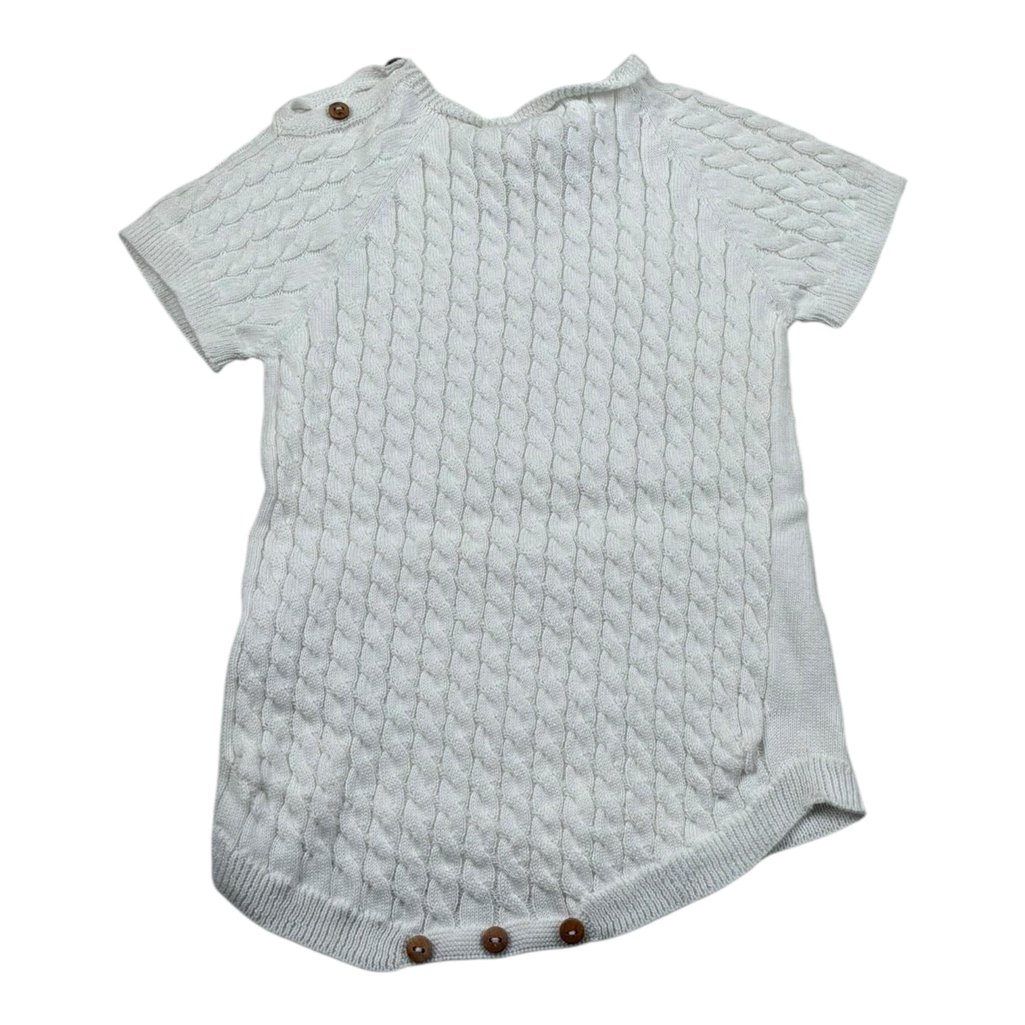 Wedoble Pagliaccetto Mezza Manica Tinta Unita per Neonato V2404305R BIANCO WEDOBLE 