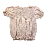 Bamboom+Babies Solid Color Half Sleeve Openwork Pink Dress For Baby Girl