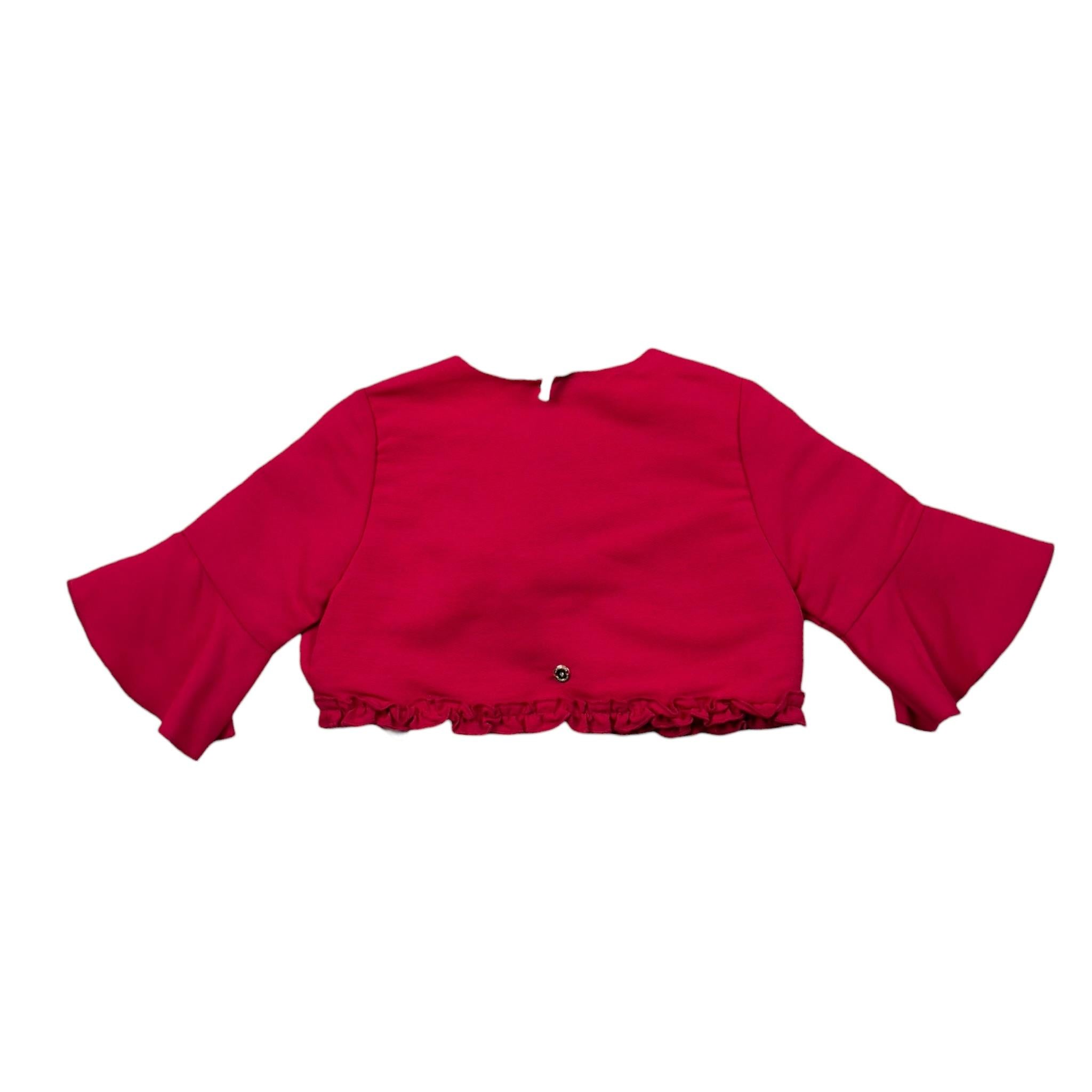 Sarabanda Coprispalle Tinta Unita con Rouches per Bambina 0J251 FUXIA SARABANDA 