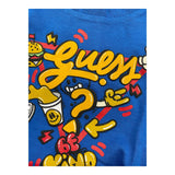 GUESS shirt girocollo tinta unita con stampa Cobalto per Neonato I4YI02K8HM4XX COBALTO GUESS 