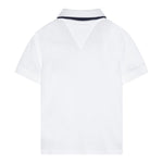 Tommy Hilfiger Polo Mezza Manica con Ricamo Logo per Bambino KB0KB09524 BIANCO TOMMY HILFIGER 