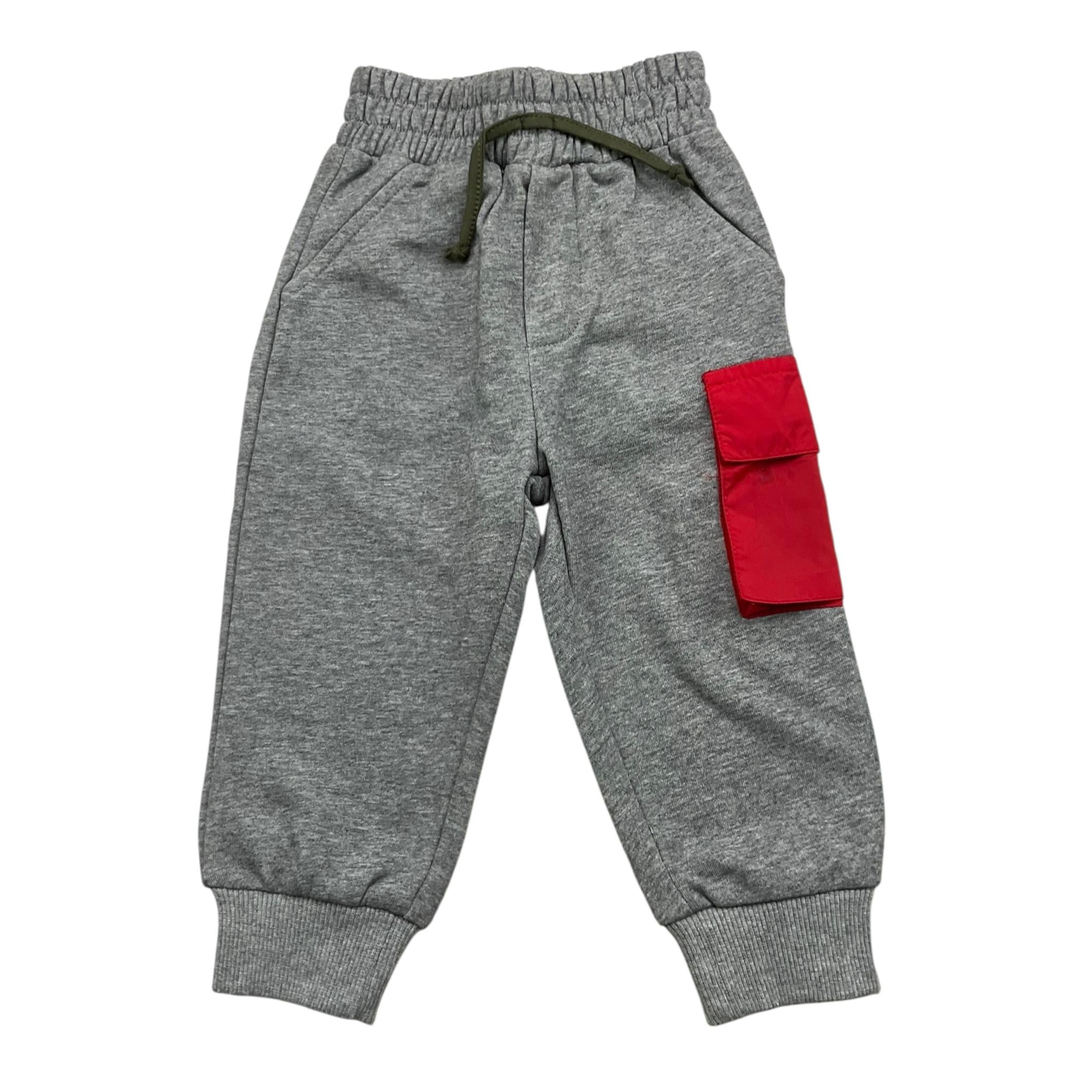 Y-CLU pantalone modello tuta tinta unita con tasca in contrasto Grigio per Neonato BYN10732 GRIGIO Y-CLU 