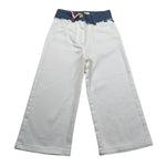 Vicolo Jeans Tinta Unita con Girovita Regolabile per Bambina 3145P00346 BIANCO VICOLO 