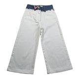 Vicolo Jeans Tinta Unita con Girovita Regolabile per Bambina 3145P00346 BIANCO VICOLO 