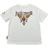 Just Cavalli T-Shirt Tinta Unita con Logo per Bambino JBP26076TS BIANCO JUST CAVALLI 
