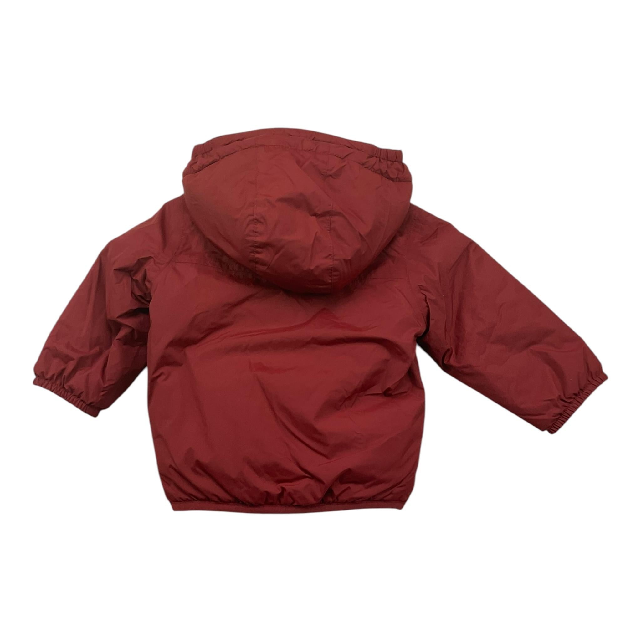 K-WAY giubbino tinta unita con zip e cappuccio Bordeaux per Neonato K7142RW BORDEAUX K-WAY 