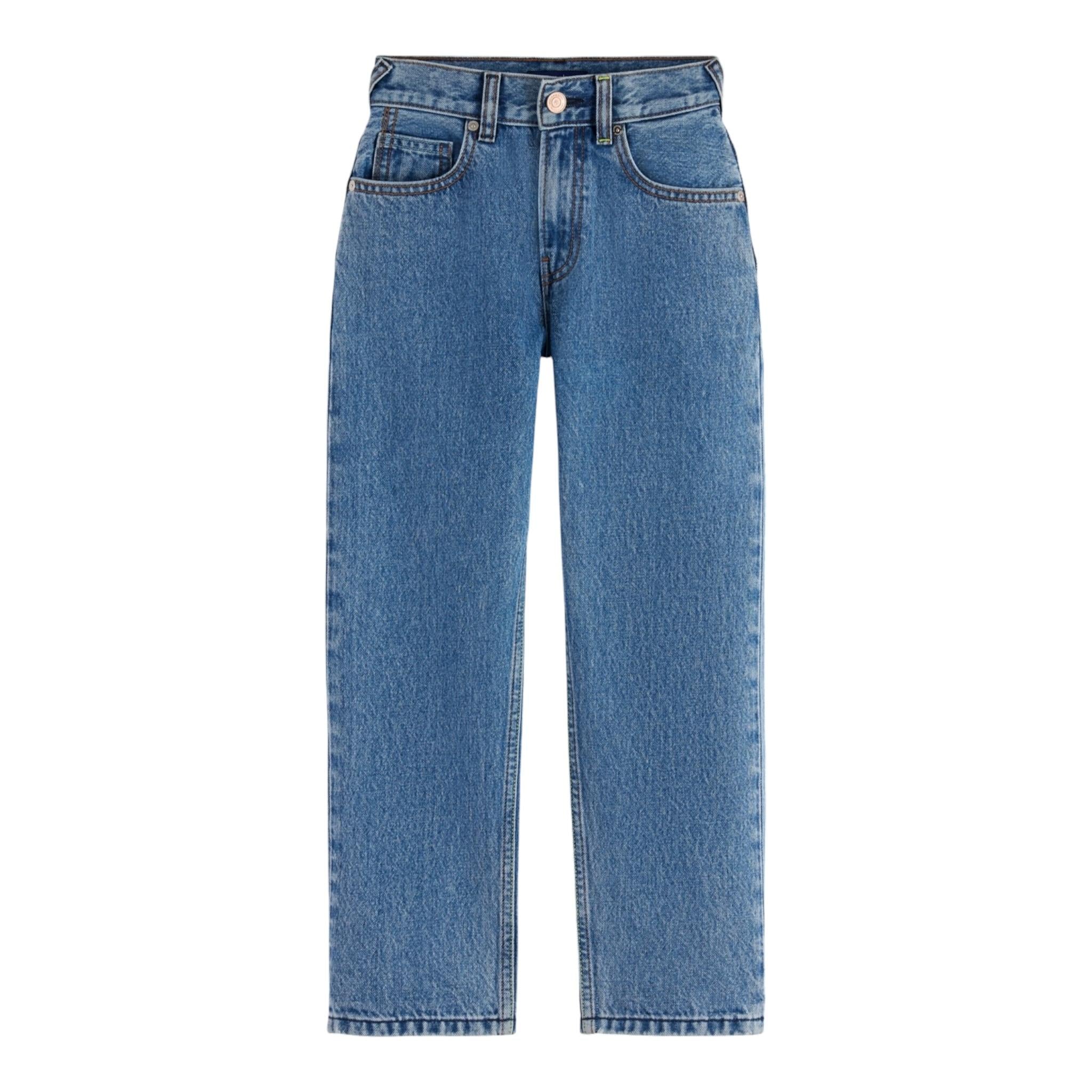 Scotch & Shrunk Jeans Tinta Unita con Girovita Regolabile per Bambino 180158 BLU SCOTCH & SHRUNK 