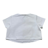 Twinset T-Shirt Girocollo Tinta Unita con Ricami per Neonata 251GJ2480N BIANCO TWINSET 
