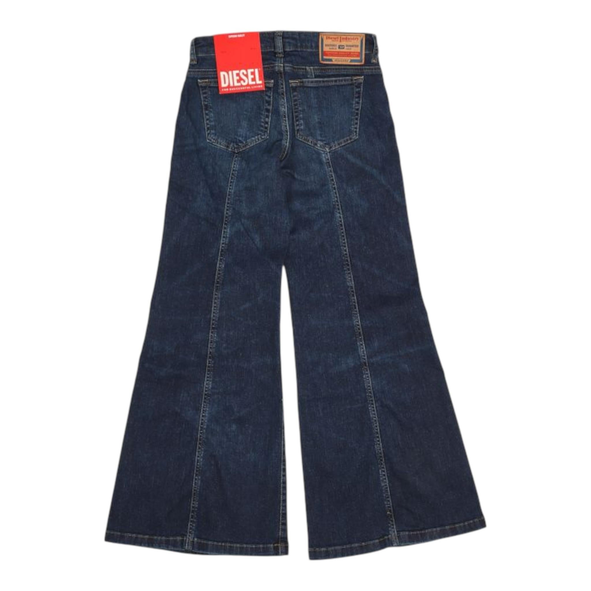 Diesel Jeans tinta unita Modello Palazzo Blu per Bambina J01919X BLU DIESEL 
