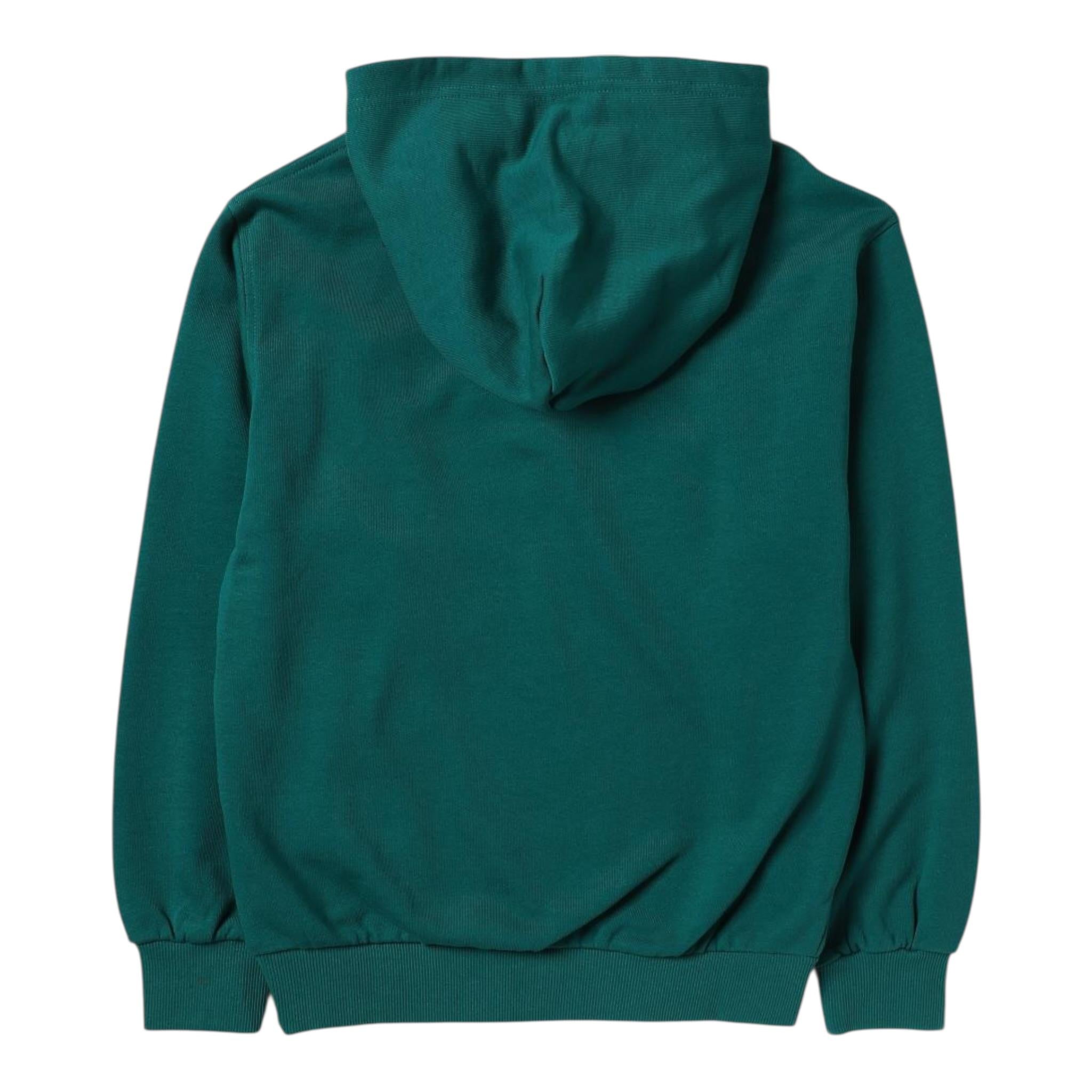 Msgm Felpa Chiusa con Cappuccio Tinta Unita con Logo per Bambino J01115X VERDE MSGM 