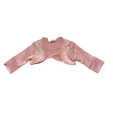 Carlo Pignatelli Solid Color Pink Shrug For Baby Girl