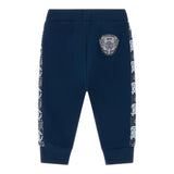 ROBERTO CAVALLI pantalone tuta tinta unita con stampa logo Blu per Neonato TJT231 BLU ROBERTO CAVALLI 