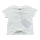 Please T-Shirt Girocollo tinta unita con Stampa Bianco per Neonata MBB1030G27 BIANCO PLEASE 