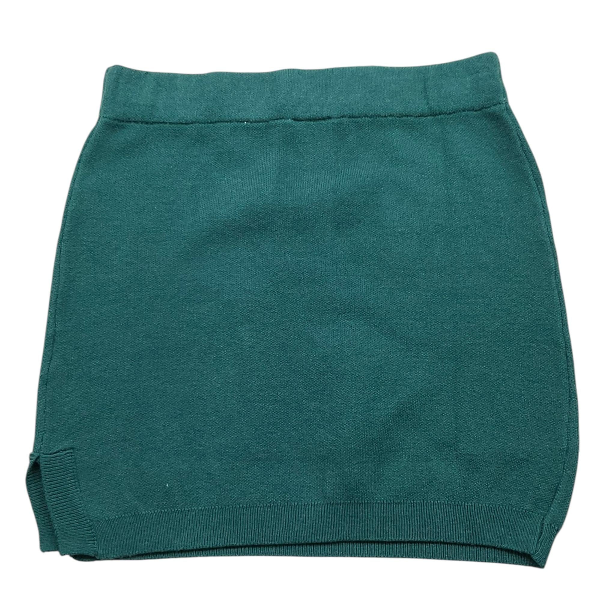 MARC ELLIS gonna in maglia tinta unita con logo Verde per Bambina JMJSK00099X VERDE MARC ELLIS 