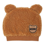 MOSCHINO cappello teddy tinta unita con orecchie Marrone per Neonato MUX04X MARRONE MOSCHINO 