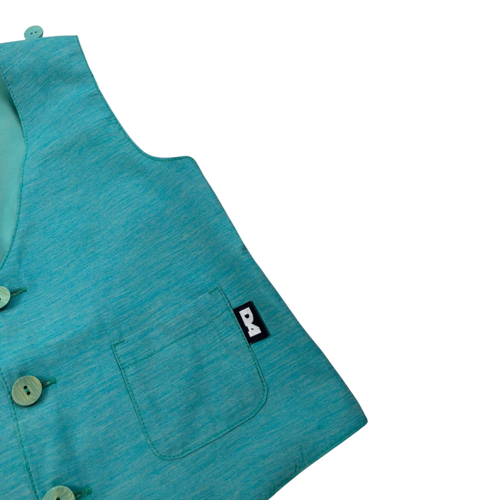 Daniele Alessandrini Gilet Tinta Unita con Bottoni per Bambino 1296B00018J VERDE DANIELE ALESSANDRINI 