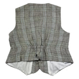 The Owl Printed Single Breasted Beige Waistcoat For Boys