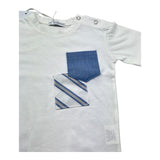 Manuel & Frank Body Mezza Manica Tinta Unita con Taschino per Neonato MF7346I BIANCO MANUEL & FRANK 