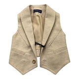 Emanuel Pris Solid Color Vest Beige For Newborn