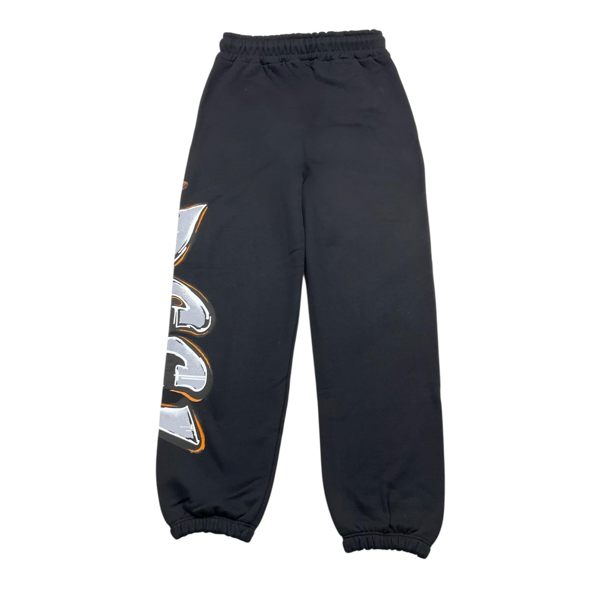 DISCLAIMER pantalone tinta unita modello tuta con stampa Nero per Bambino 24IDK58221 NERO DISCLAIMER 