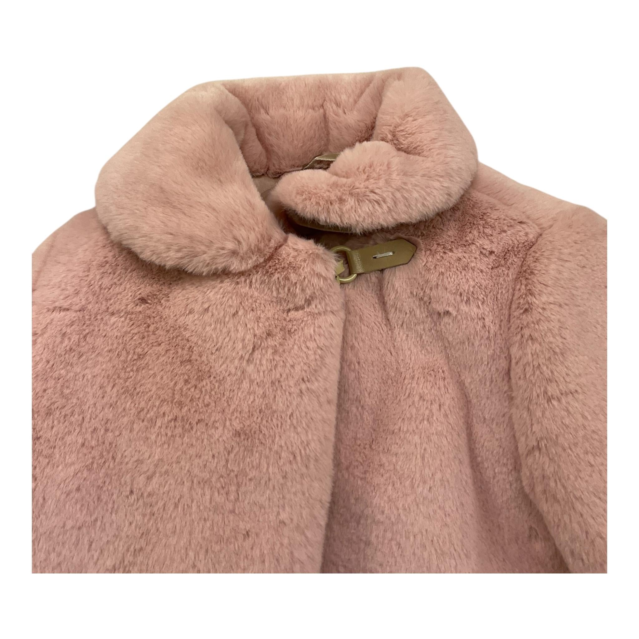 LA STUPENDERIA pelliccia tinta unita Rosa per Neonata CJGB22 ROSA LA STUPENDERIA 