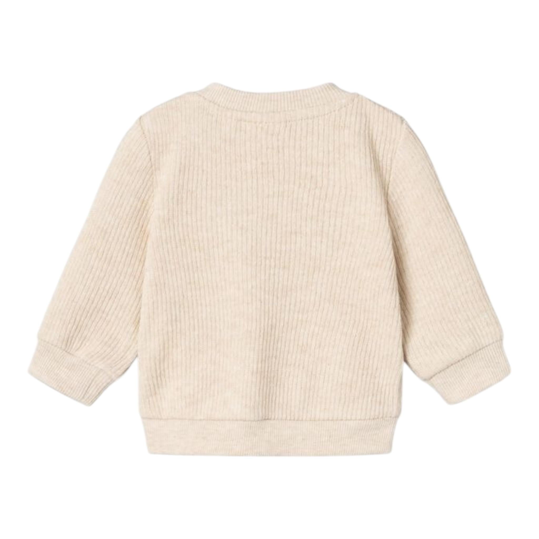 NAME IT felpa girocollo tinta unita in maglia Beige per Neonato 13233492 BEIGE NAME IT 