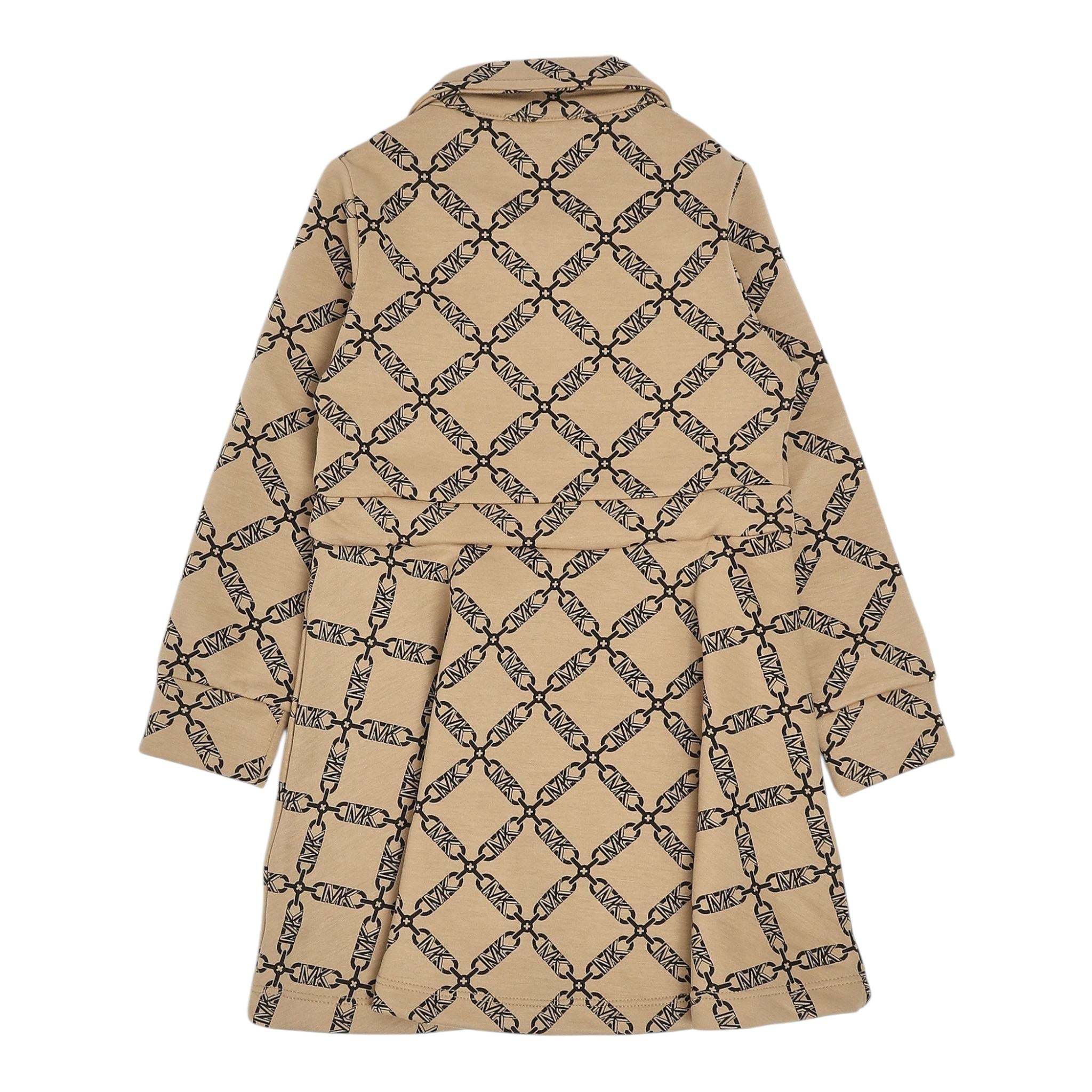 MICHAEL KORS abito tinta unita con zip logato Beige per Bambina R30164 BEIGE MICHAEL KORS 