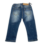 DANIELE ALESSANDRINI jeans tinta unita con toppe Blu per Neonato 1291PD00054 BLU DANIELE ALESSANDRINI 