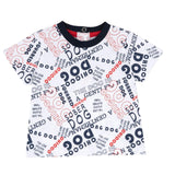 Chicco Crew Neck T-Shirt With Contrasting Writing White For Newborn
