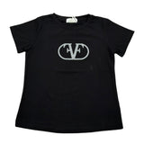 Fun & Fun T-Shirt Girocollo Tinta Unita con Stampa per Bambina FNCBTS14037 NERO FUN & FUN 
